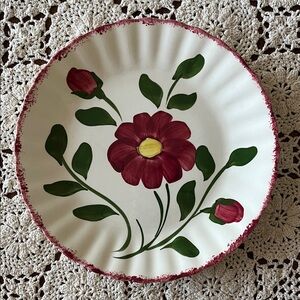 Vintage Blue Ridge Southern Pottery Hand Painted Oven Proof Plate